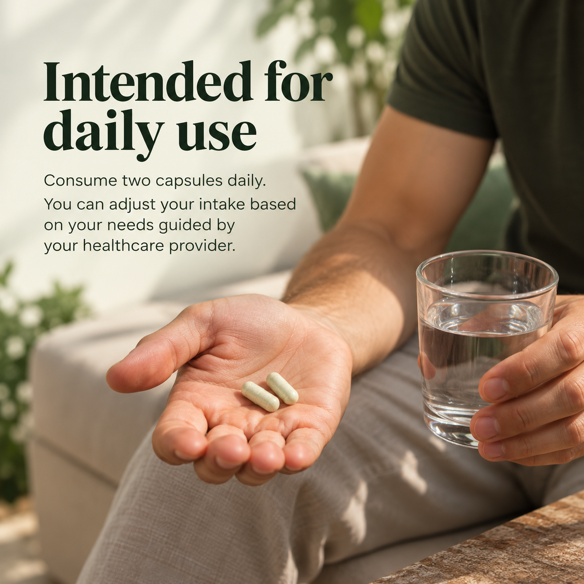 Intended for daily use: take two Venara capsules daily with water